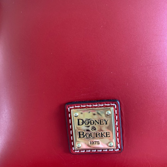 Dooney & Bourke Red Leather/Brown Suede Bag - Picture 6 of 8